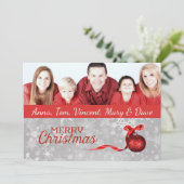 Familie met kerstkaart (Staand voorkant)