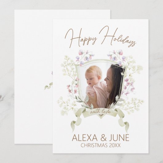 Familie met kerstkaart (Voorkant / Achterkant)