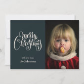 Familie met kerstkaart kaart (Voorkant)