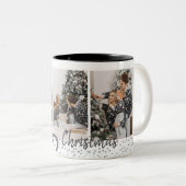 Familie met Kerstmis Silver confetti mok (Voorkant rechts)