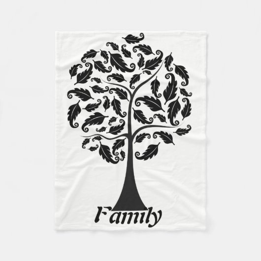 Familie met structuurontwerpventilator fleece deken (Voorkant)
