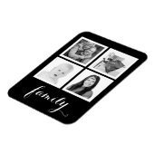Familie met vier foto's magneet (Linkerzijde)