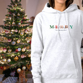 Familie Minimalist Kleurrijke Merry en Bright Hoodie