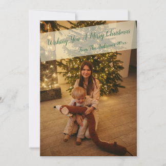 Familie minimalistische foto feestdagenkaart