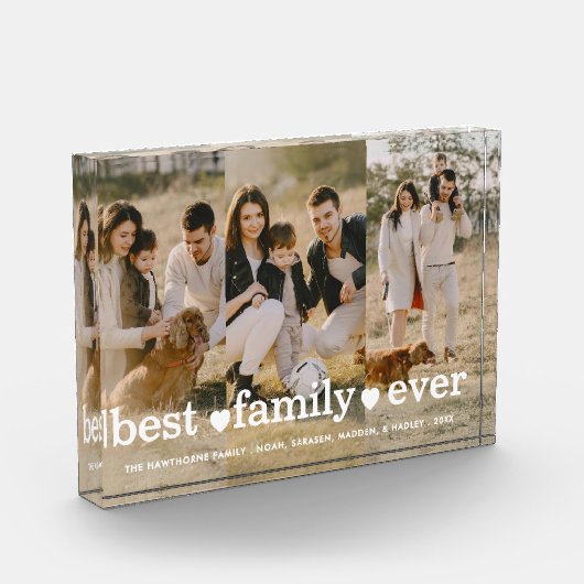 Familie Modern Eenvoudig Script Fotocollage Fotoblokken (Links)