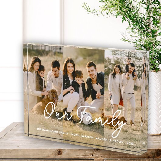 Familie Modern Eenvoudig Script Fotocollage Fotoblokken