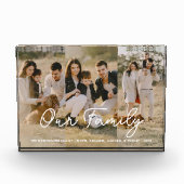 Familie Modern Eenvoudig Script Fotocollage Fotoblokken (Voorkant)