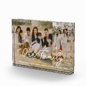 Familie Modern Eenvoudig Script Fotocollage Fotoblokken (Rechts)