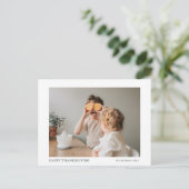 Familie Modern Foto | Happy Thanksgiving Gift Briefkaart (Staand voorkant)