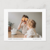 Familie Modern Foto | Happy Thanksgiving Gift Briefkaart (Voorkant)