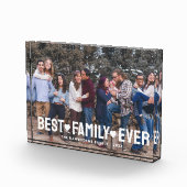 Familie Moderne Eenvoudige Harten Liefde Beste Fam Fotoblokken (Rechts)