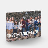 Familie Moderne Eenvoudige Harten Liefde Beste Fam Fotoblokken (Links)