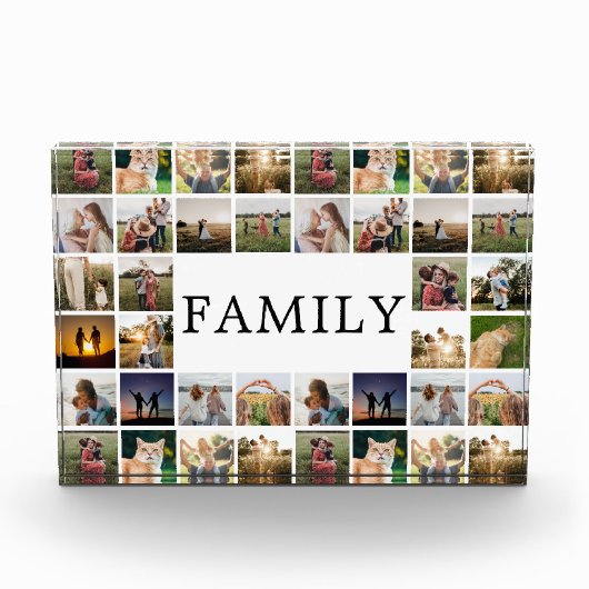 Familie Moderne Minimalistische Foto Grid Collage (Voorkant)