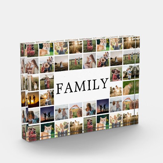 Familie Moderne Minimalistische Foto Grid Collage (Links)