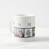 FAMILIE Moderne Typografie en Custom 6 Foto Koffiemok (Voorkant links)