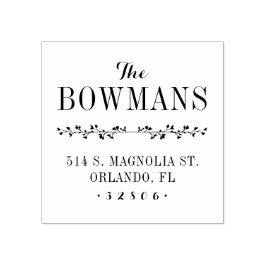 Familie Monogram Adres Stempel