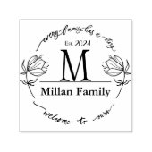 Familie Monogram Boerderij thema Zelfinktende Stempel (Design)