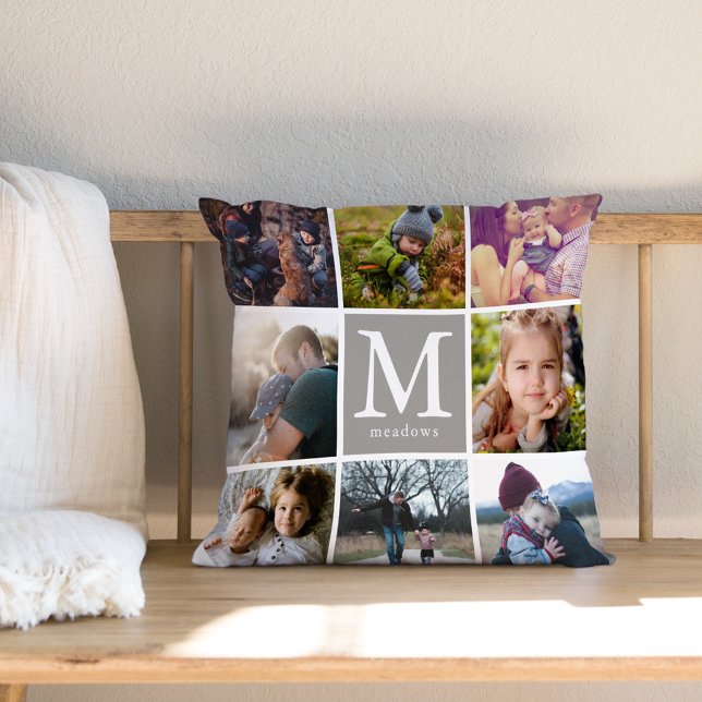 Familie Monogram Foto Kussen (Creator heeft geüpload)