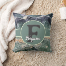 Familie Monogram Groen Paarse Edelsteen Initiaal
