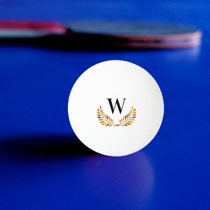 Familie monogram initiaal goudbaars pingpongbal
