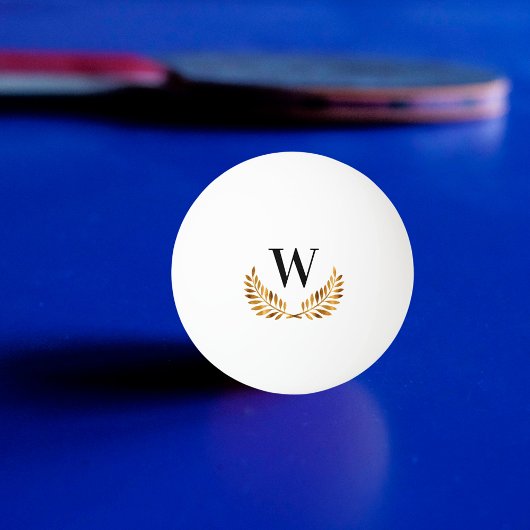 Familie monogram initiaal goudbaars pingpongbal