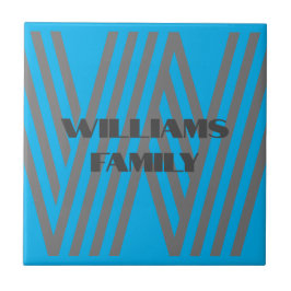 familie monogram initiaal Keramische Tegel Tegeltje