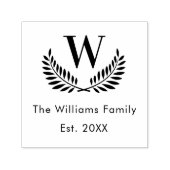 Familie monogram klassieke laurelhars  zelfinktende stempel (Design)