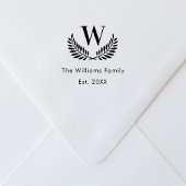 Familie monogram klassieke laurelhars  zelfinktende stempel