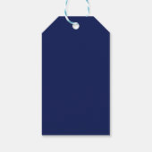 Familie Monogram Koppelnamen blauw Cadeaulabel (Achterkant)