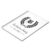 Familie Monogram met Lauwerkrans Notitieboek (Linkerzijde)