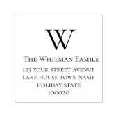Familie Monogram Minimalistisch Retouradres Zelfinktende Stempel (Design)