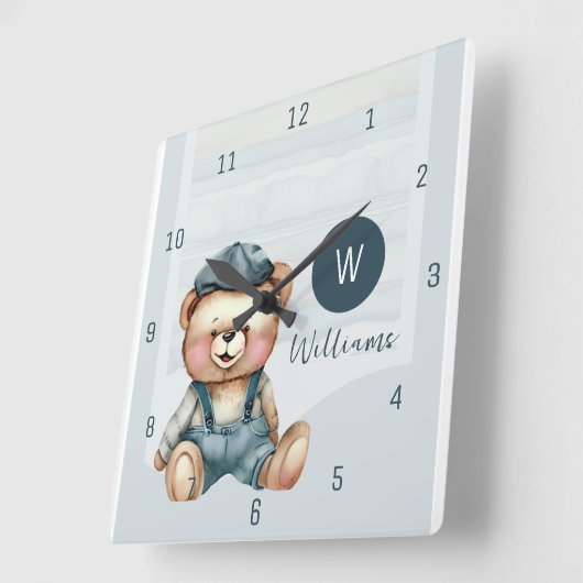 Familie Monogram Naam Muur Klok (Hoek)