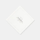 Familie monogram (namen/initiaal) op witte standaa servetten (Hoek)