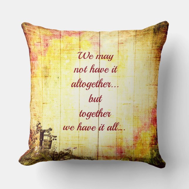 Familie Monogrammed Land Chique ontwerp Kussen (Voorkant)