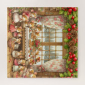 Familie muizen met Kerstmis Legpuzzel (Horizontaal)