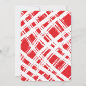 FAMILIE MULTI 4 FOTO modern calligrafie rood Aankondiging (Achterkant)