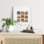 Familie multi foto crème hart elegant stijlvol canvas afdruk<br><div class="desc">Familie script elegante multi foto crème natuurlijke hart verjaardag,  kerst,  moederdag home decor cadeau.</div>