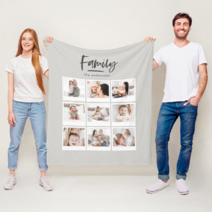 familie multi foto foto foto foto foto foto foto f fleece deken