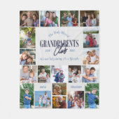 Familie Multi Foto Grootouders Club Fun Lifestyle Fleece Deken (Voorkant)