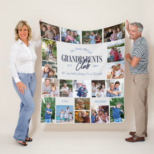 Familie Multi Foto Grootouders Club Pret Levenssti Fleece Deken