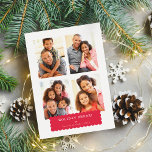 FAMILIE MULTI FOTO moderne minimale eenvoudige ban Feestdagenkaart<br><div class="desc">door kat massard >>> WWW.SIMPLYSWEETPAPERIE.COM<<< An elegant card design featuring quote that you can change yourself! White geometric border on the backside, giving you the opportunity to handwrite a personal message or place a full portrait photo. NOTE >> Neem contact met me op kat@simplysweetpaperie.com als je hulp nodig hebt om...</div>
