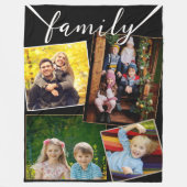 Familie Multi Photo Gallery Collage Stijlvol Moder Fleece Deken (Voorkant)