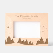 Familie Natuur Scènes Winter gegraveerd hout Lijst (Voorkant)