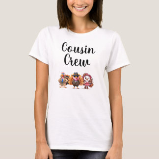 Familie neef Crew Tribe Thanksgiving Turkije T-shirt