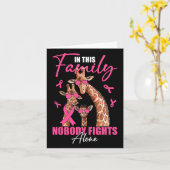 Familie Niemand vecht alleen Giraffe borstkanker A Kaart (Gele Bloem)