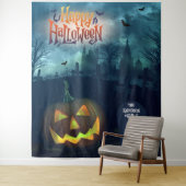 Familie of Bedrijf Halloween Party Achtergrond Wandkleed (In situ)