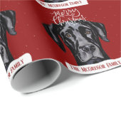 Familie of bedrijf Schattige Grote Deen Cadeaupapier (Rol Hoek)