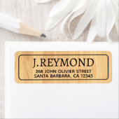 Familie- of bedrijfsnaam | achternaam rustiek hout etiket (Insitu)