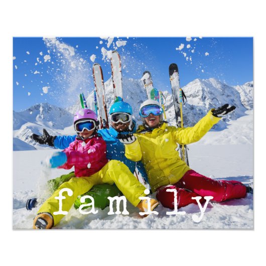 FAMILIE of foto's van uw titel Foto Afdruk (Voorkant)