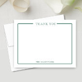Familie of koppels Elegant Hunter Green Stationery Bedankkaart